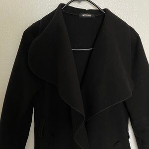 Size Small (4-6) Missguided Black Lapel Coat